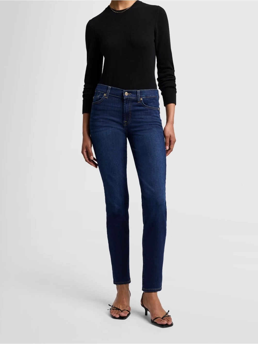 7 For All Mankind Dark Blue Skinny Jeans